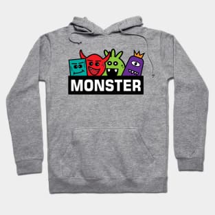 Doodle Monster Design Hoodie